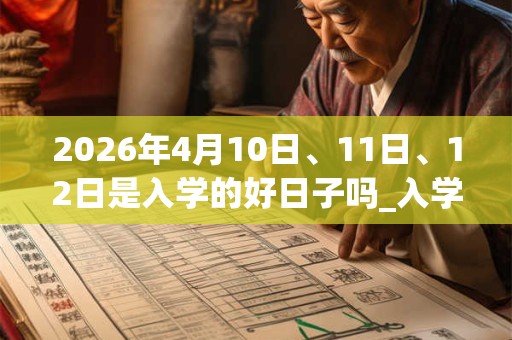 2026年4月10日、11日、12日是入学的好日子吗_入学可以吗
