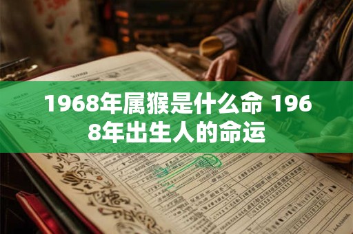 1968年属猴是什么命 1968年出生人的命运