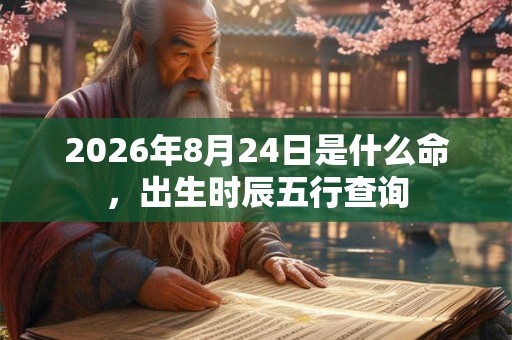 2026年8月24日是什么命,出生时辰五行查询 2026年8月24日是什么命,出生时辰五行查询