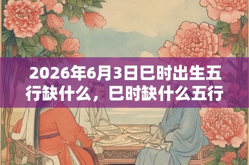 2026年6月3日巳时出生五行缺什么,巳时缺什么五行 2026年6月3日巳时出生五行缺什么,巳时缺什么五行