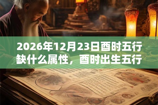 2026年12月23日酉时五行缺什么属性,酉时出生五行缺什么 2026年12月23日酉时五行缺什么属性,酉时出生五行缺什么