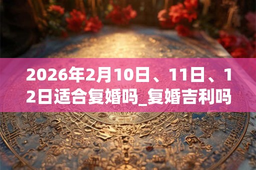 2026年2月10日、11日、12日适合复婚吗_复婚吉利吗