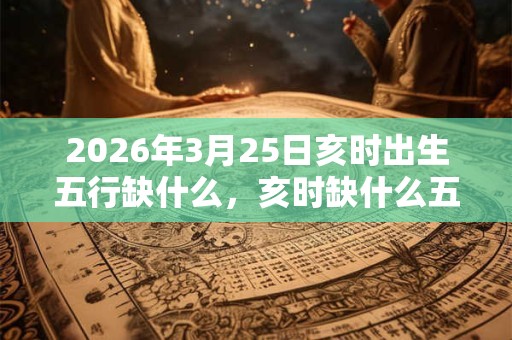 2026年3月25日亥时出生五行缺什么，亥时缺什么五行
