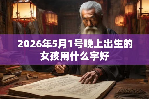 2026年5月1号晚上出生的女孩用什么字好 2026年5月1号晚上出生的女孩用什么字好