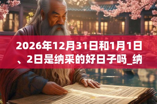 2026年12月31日和1月1日、2日是纳采的好日子吗_纳采可以吗 2026年12月31日和1月1日、2日是纳采的好日子吗_纳采可以吗