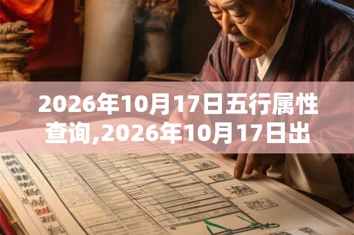2026年10月17日五行属性查询,2026年10月17日出生五行属什么