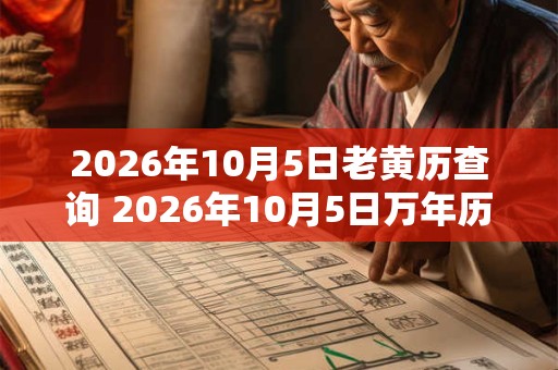 2026年10月5日老黄历查询 2026年10月5日万年历黄道吉日