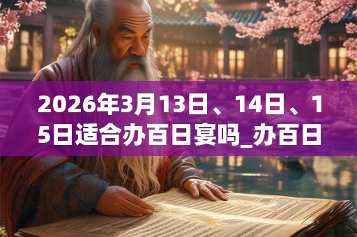 2026年3月13日、14日、15日适合办百日宴吗_办百日宴吉利吗 2026年3月13日、14日、15日适合办百日宴吗_办百日宴吉利吗