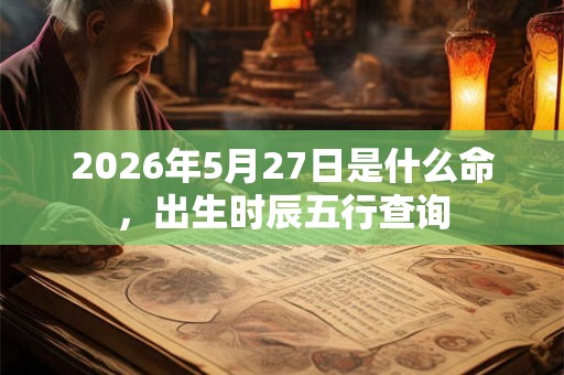 2026年5月27日是什么命，出生时辰五行查询