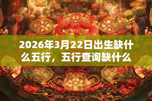 2026年3月22日出生缺什么五行,五行查询缺什么 2026年3月22日出生缺什么五行,五行查询缺什么