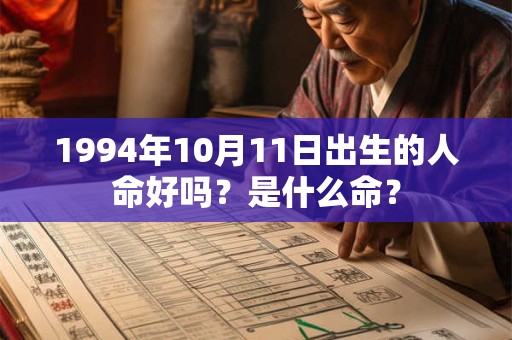 1994年10月11日出生的人命好吗?是什么命? 1994年10月11日出生的人命好吗?是什么命?