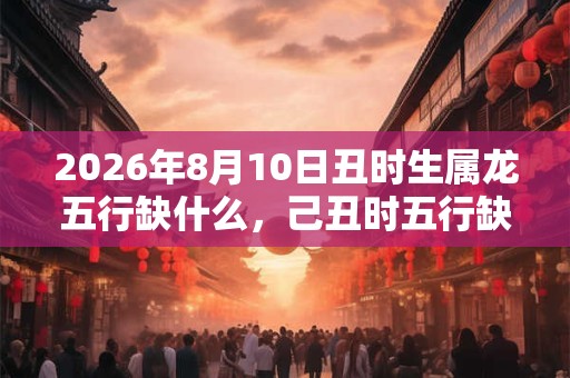 2026年8月10日丑时生属龙五行缺什么，己丑时五行缺什么