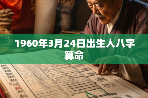 1960年3月24日出生人八字算命 1960年3月24日出生人八字算命