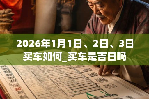 2026年1月1日、2日、3日买车如何_买车是吉日吗
