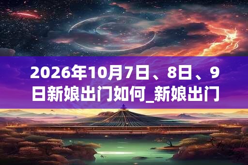 2026年10月7日、8日、9日新娘出门如何_新娘出门是吉日吗