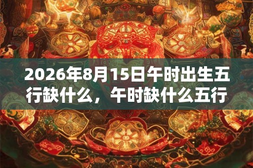 2026年8月15日午时出生五行缺什么，午时缺什么五行