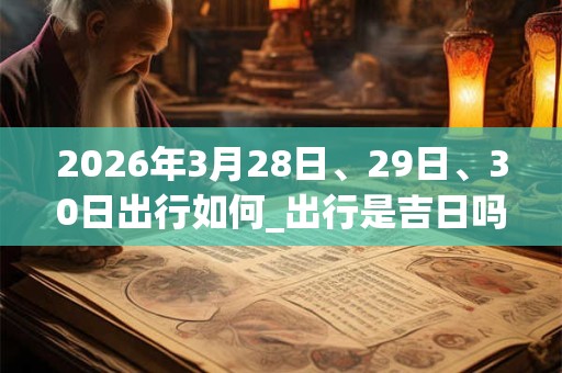 2026年3月28日、29日、30日出行如何_出行是吉日吗