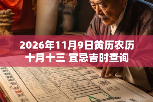 2026年11月9日黄历农历十月十三 宜忌吉时查询