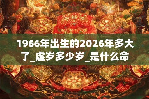 1966年出生的2026年多大了_虚岁多少岁_是什么命 1966年出生的2026年多大了_虚岁多少岁_是什么命