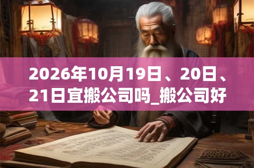 2026年10月19日、20日、21日宜搬公司吗_搬公司好不好 2026年10月19日、20日、21日宜搬公司吗_搬公司好不好
