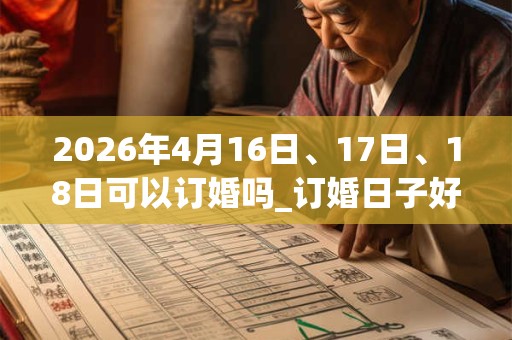 2026年4月16日、17日、18日可以订婚吗_订婚日子好吗 2026年4月16日、17日、18日可以订婚吗_订婚日子好吗