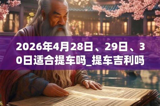 2026年4月28日、29日、30日适合提车吗_提车吉利吗