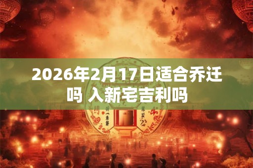2026年2月17日适合乔迁吗 入新宅吉利吗