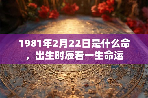 1981年2月22日是什么命,出生时辰看一生命运 1981年2月22日是什么命,出生时辰看一生命运
