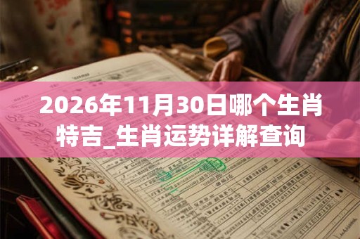 2026年11月30日哪个生肖特吉_生肖运势详解查询