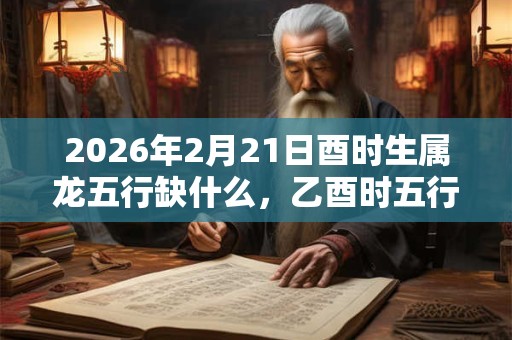 2026年2月21日酉时生属龙五行缺什么，乙酉时五行缺什么