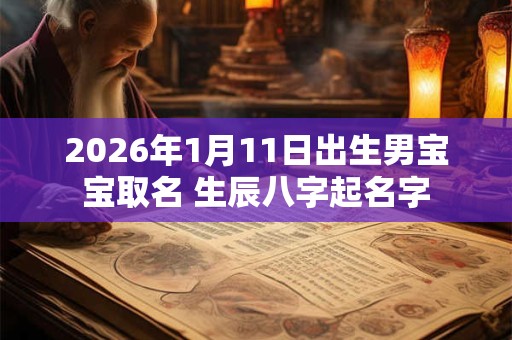2026年1月11日出生男宝宝取名 生辰八字起名字