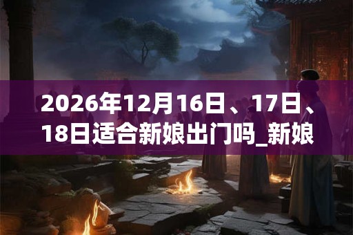 2026年12月16日、17日、18日适合新娘出门吗_新娘出门吉利吗