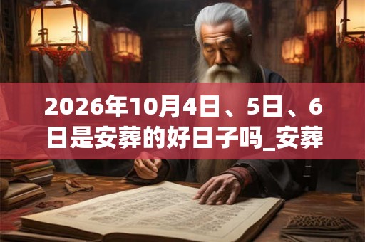 2026年10月4日、5日、6日是安葬的好日子吗_安葬可以吗 2026年10月4日、5日、6日是安葬的好日子吗_安葬可以吗
