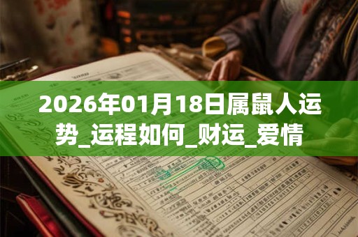2026年01月18日属鼠人运势_运程如何_财运_爱情 2026年01月18日属鼠人运势_运程如何_财运_爱情