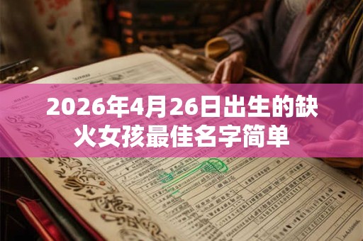 2026年4月26日出生的缺火女孩最佳名字简单