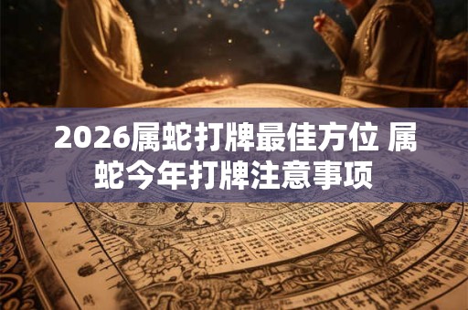 2026属蛇打牌最佳方位 属蛇今年打牌注意事项