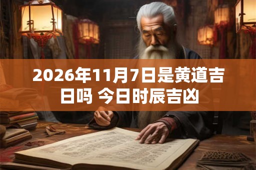 2026年11月7日是黄道吉日吗 今日时辰吉凶 2026年11月7日是黄道吉日吗 今日时辰吉凶