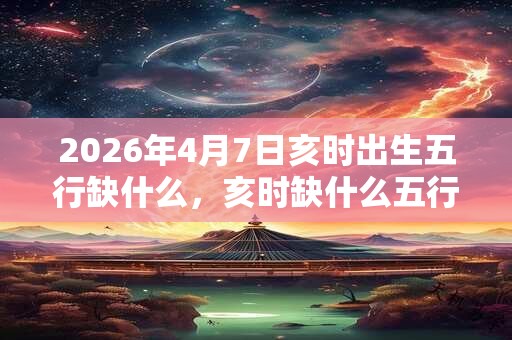 2026年4月7日亥时出生五行缺什么,亥时缺什么五行 2026年4月7日亥时出生五行缺什么,亥时缺什么五行