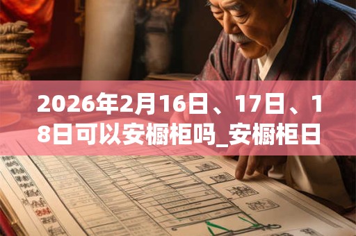 2026年2月16日、17日、18日可以安橱柜吗_安橱柜日子好吗 2026年2月16日、17日、18日可以安橱柜吗_安橱柜日子好吗