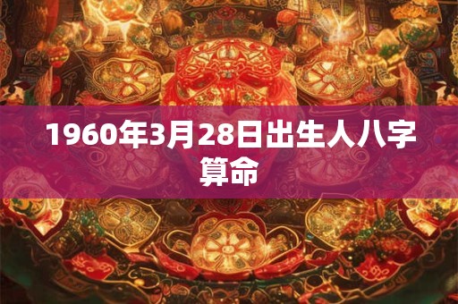 1960年3月28日出生人八字算命 1960年3月28日出生人八字算命