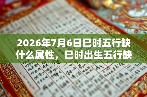 2026年7月6日巳时五行缺什么属性,巳时出生五行缺什么 2026年7月6日巳时五行缺什么属性,巳时出生五行缺什么
