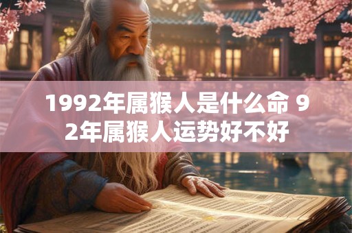 1992年属猴人是什么命 92年属猴人运势好不好