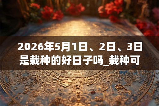 2026年5月1日、2日、3日是栽种的好日子吗_栽种可以吗