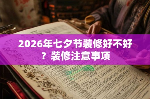 2026年七夕节装修好不好?装修注意事项 2026年七夕节装修好不好?装修注意事项