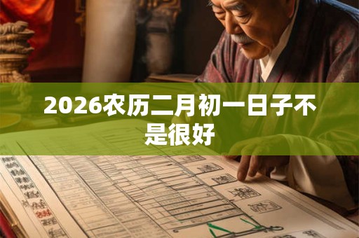 2026农历二月初一日子不是很好 2026农历二月初一日子不是很好