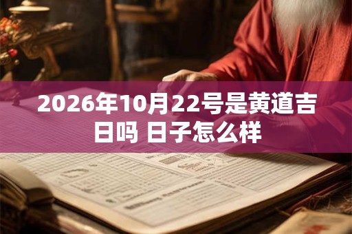 2026年10月22号是黄道吉日吗 日子怎么样 2026年10月22号是黄道吉日吗 日子怎么样