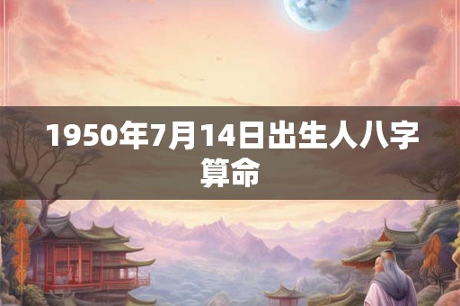 1950年7月14日出生人八字算命 1950年7月14日出生人八字算命