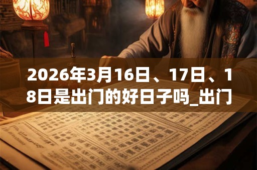 2026年3月16日、17日、18日是出门的好日子吗_出门可以吗 2026年3月16日、17日、18日是出门的好日子吗_出门可以吗