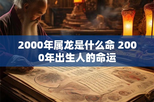 2000年属龙是什么命 2000年出生人的命运 2000年属龙是什么命 2000年出生人的命运