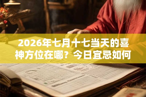 2026年七月十七当天的喜神方位在哪？今日宜忌如何